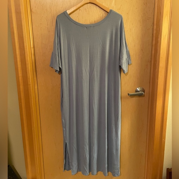 Women's Pink Lily Ankle Length T-Shirt Dress - Picture 7 of 7